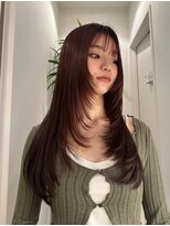 トリッカ シブヤ(TRICCA SHIBUYA)&nbsp;ロングレイヤー/ハイレイヤー/ざくざくレイヤー/ボルドー