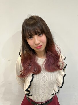 ディフィー 梅田(Defi) 初カラーにピンクのグラデーションカラー♪