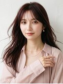 大人可愛い30代40代50代小顔ロングレイヤー