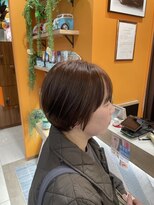 アース 長崎大村店(HAIR&MAKE EARTH)&nbsp;深みのあるブラウン×丸みショート♪