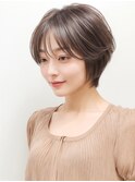 小顔丸みショートボブレイヤー透明感カラーブリーチなし30代p3
