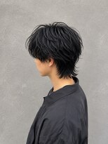 ラベルム バイ エーケー メンズ(La Belleme by AK for Men)&nbsp;黒髪ウルフ×フェザーパーマ