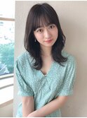 【山口祥】黒髪暗髪合う外ハネミディアム小顔前髪20代30代40代◎