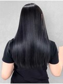 美髪_髪質改善トリートメントブルーブラックxダークアッシュ