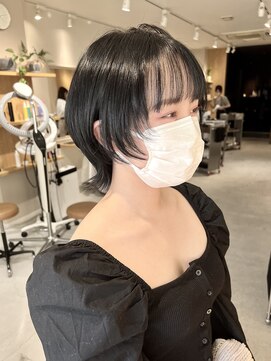 トリート 浦安店(TREAT) ウルフヘア×ブルーブラック
