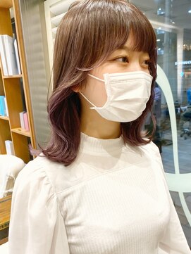 ネオリーブ アンド 渋谷店(Neolive &) 【韓国/ヘルシーヘア】韓国風顔周りレイヤーミディアム