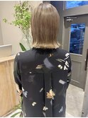 20代30代40代ダブルカラー透明感毛先パーマ肩ライン外ハネ