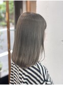 【ダブルカラー】スモーキーベージュ×ミディアムヘア♪