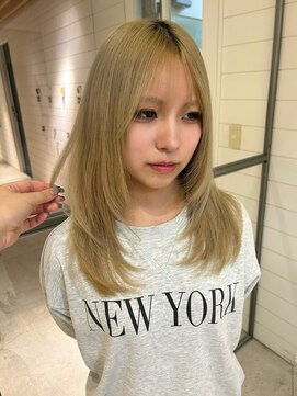 メロウマン(mellowman) 愛されレイヤー20代30代40代ハイライトブリーチダブルカラー立川