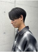 メンズナチュラルセンターパートニュアンスパーマ毛流れ重視