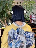 成人式/ボブスタイル/髪飾り/和装ヘア/ヘアアレンジ