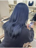 青髪/寒色カラー/ネイビーブルー/初カラー/名古屋美容室