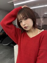 ロンドワン 三宮元町(Lond one) 外はねボブ/ピンクブラウン