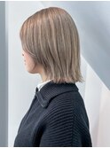 ミディアムボブショート外ハネボブ前髪カット_ba544361