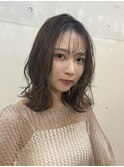 くびれ アプリコットオレンジ 夏のヘアアレンジハイライトカラー