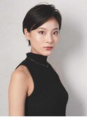 イメチェン　ホワイトブロンド　外ハネボブ 美髪　ワイドバング
