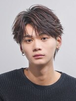 オーシャントーキョーオーバー(OCEAN TOKYO OVER) 韓国マッシュカルマパーマコンマバングセンターパート黒髪ウルフ