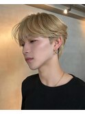 【GEEKS渋谷】シースルーセンターパート/ブロンドベージュ/韓国