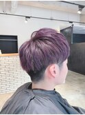 MEN’S HAIR/ヴァイオレット/アッシュブラック/マッシュパーマ