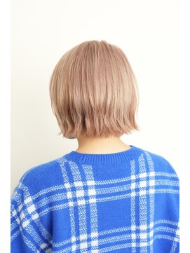 ログ(LOG) ハイトーンピンクベージュ◎外ハネボブ◎高松