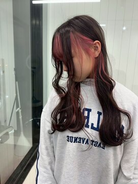 ヘアースマイルクー(HAIR SMILE COEUR) 【SAYAKA】イヤリングカラー×ピンク