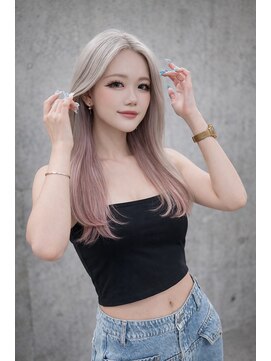 アグ ヘアー ロジェット 松本桐店(Agu hair rojet) ホワイトベージュ×ホワイトピンクインナー