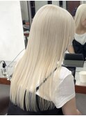 ホワイトブロンドダブルカラーハイトーン韓国レイヤー