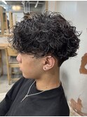 サーフカール刈り上げショートセンターパートアクティブショート
