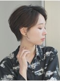 丸みショート・ボブ/丸顔/前髪あり/絶壁解消/３0代/４0代/５0代