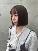 フリーラ 横浜(freera) グレージュ切りっぱなしボブ髪質改善カラー透明感カラー