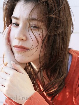 サンドアンドローズ(sand rose) オランジュカラーxこなれパーマ【逗子】