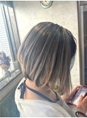 30代からの白髪を活かしたハイライト