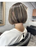 ブロンドハイライト ボブ【Insta→bacio_ozawa】