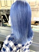 ブラントカットミディアムサファイアブルー○sn
