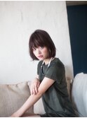 大人可愛いボブ×シースルー