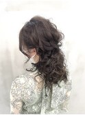華やかハーフアップ