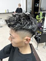 LXヘアー(LX HAIR) ツイストジェットモヒカン金メッシュ