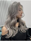 海外風ヘア/silver/ブリーチ