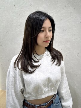 ロンドプランタン 恵比寿(Lond Printemps) レイヤーカット ナチュラルかわいいワンカールヘア 韓国ヘア