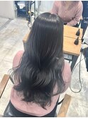 *暗髪でもしっかり透明感◎ダークグレージュロングレイヤー*