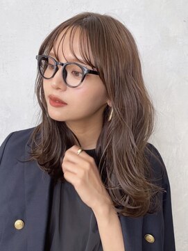 ノイ(noi) 顔周りレイヤーカットくびれヘアミルクティーベージュカラー