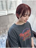 ボルドーカラー×ショートBOB