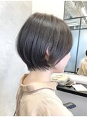 大人ショートボブ × 地毛風オリーブグレージュ 髪質改善 #280