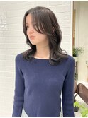 オリーブベージュ×韓国レイヤー