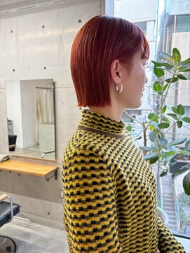 サン(son) ブラントボブxオレンジカラー