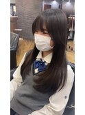 顔周りレイヤー/ロングヘア/梅田美容室