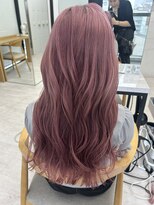ビューナゴヤ 名駅(VIEW NAGOYA)&nbsp;ブリーチ/ピンクカラー/前髪カット/サイドバング