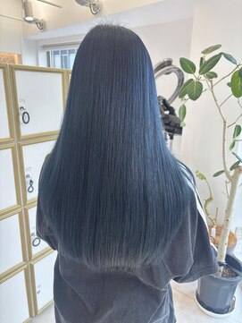 ビビディ バビディ ブー 河原町三条店(Bibbidi.bobbidi.boo) 透明感ブルーブラックダブルカラー韓国ヘア顔まわりレイヤー