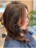 本八幡×レイヤーカット×大人ミディアム×オーガニックカラー