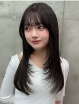 モク 立川(moc)&nbsp;韓国風レイヤーカットブリーチダブルカラー前髪